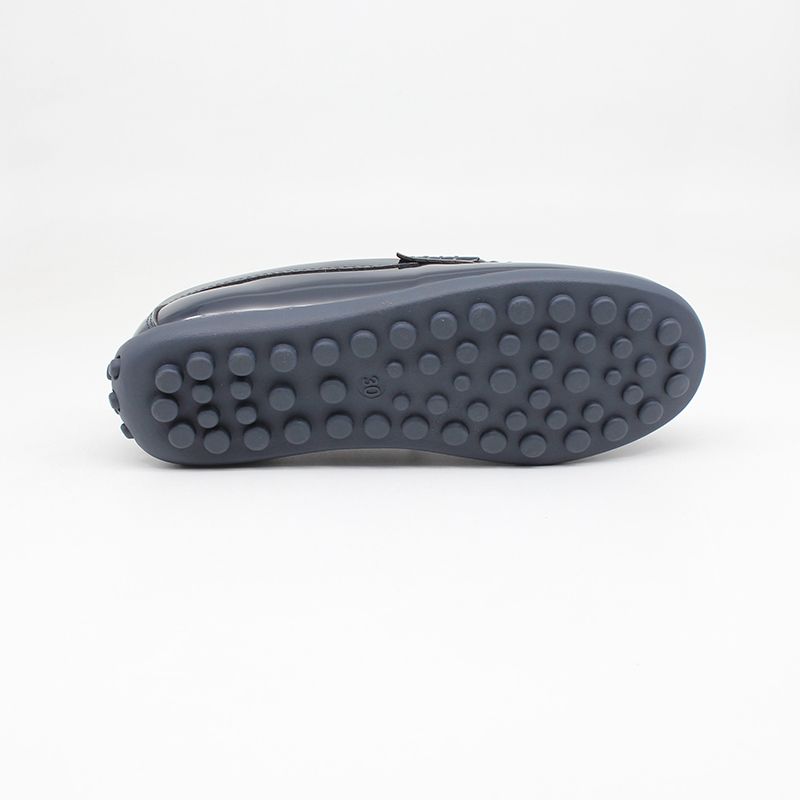 Children Boys Moccasins Buckle Penny Loafers-Navy
