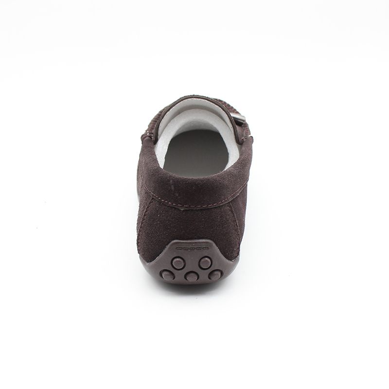 Kids Boys Suede Loafers Shoes-Brown