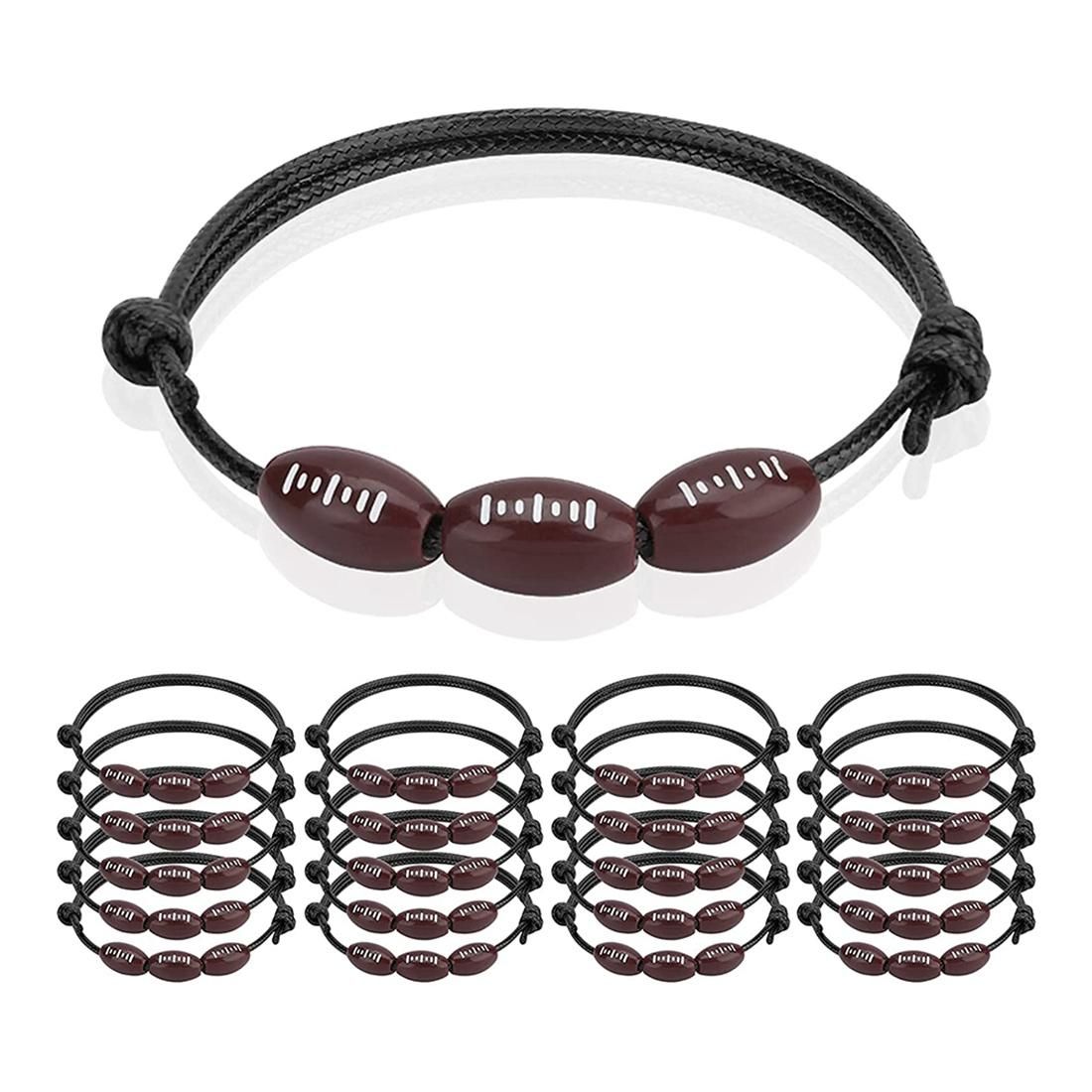 20 Pcs Baseball Charm Bracelets Baseball Wristbands