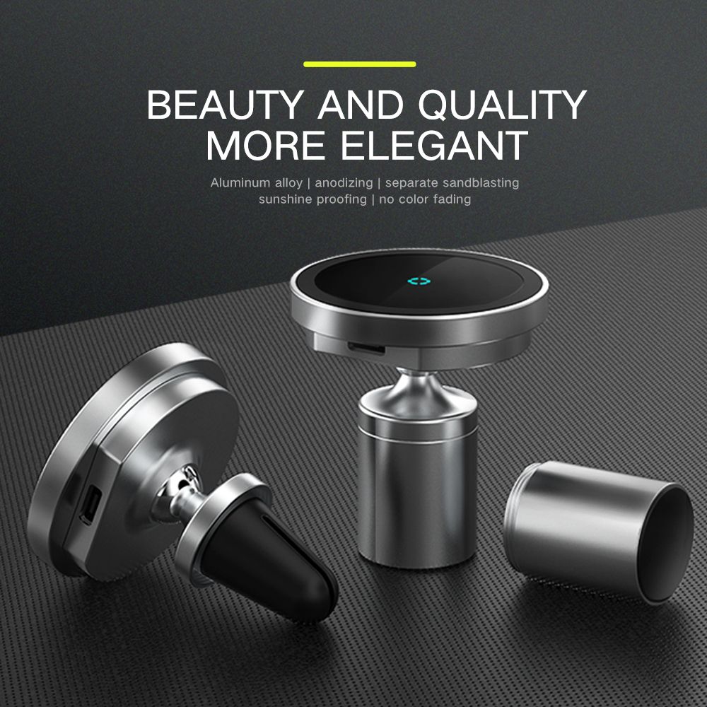 15W Magnetic Car Phone Holder Wireless Charger For IPhone 13 12 11 Pro Max Fast Charge Dashboard/Air Vent GPS Mobile Phone Mount
