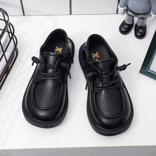 Boys' School Uniform Dress Shoes Leather Shoes(Black)