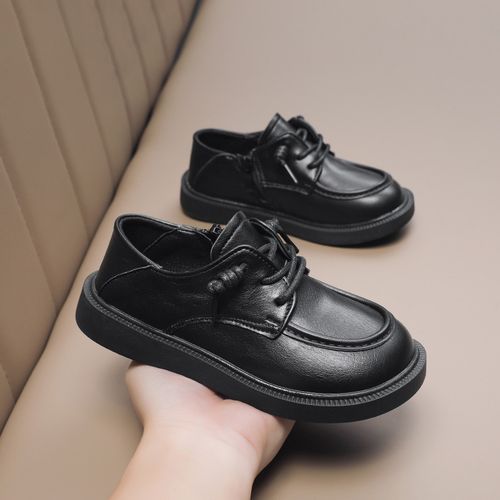 Boys' School Uniform Dress Shoes Leather Shoes(Black)