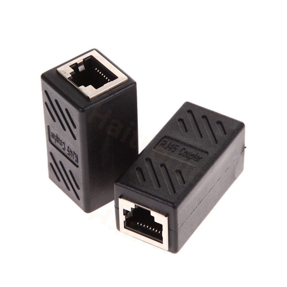 2 Pack RJ45 Coupler Ethernet Cable Coupler Connector Inline Cat7/Cat6/Cat5e Ethernet Cable Extender Adapter Female To Female