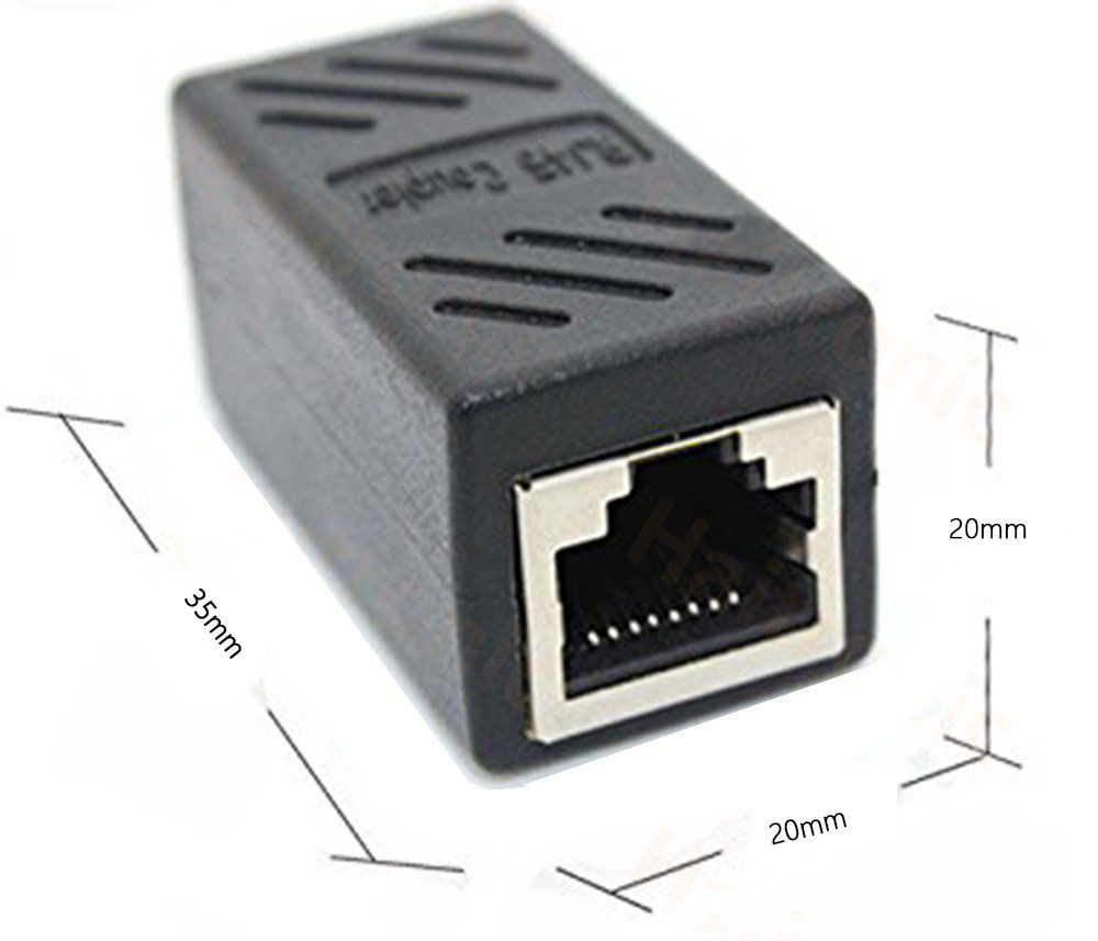 2 Pack RJ45 Coupler Ethernet Cable Coupler Connector Inline Cat7/Cat6/Cat5e Ethernet Cable Extender Adapter Female To Female