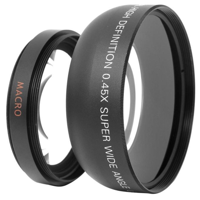 Universal 55mm 0.45x Wide Angle + Macro Conversion Lens For DSLR