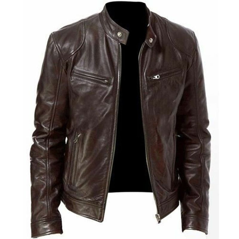 Leather Jacket Autumn Winter Temperament Locomotive