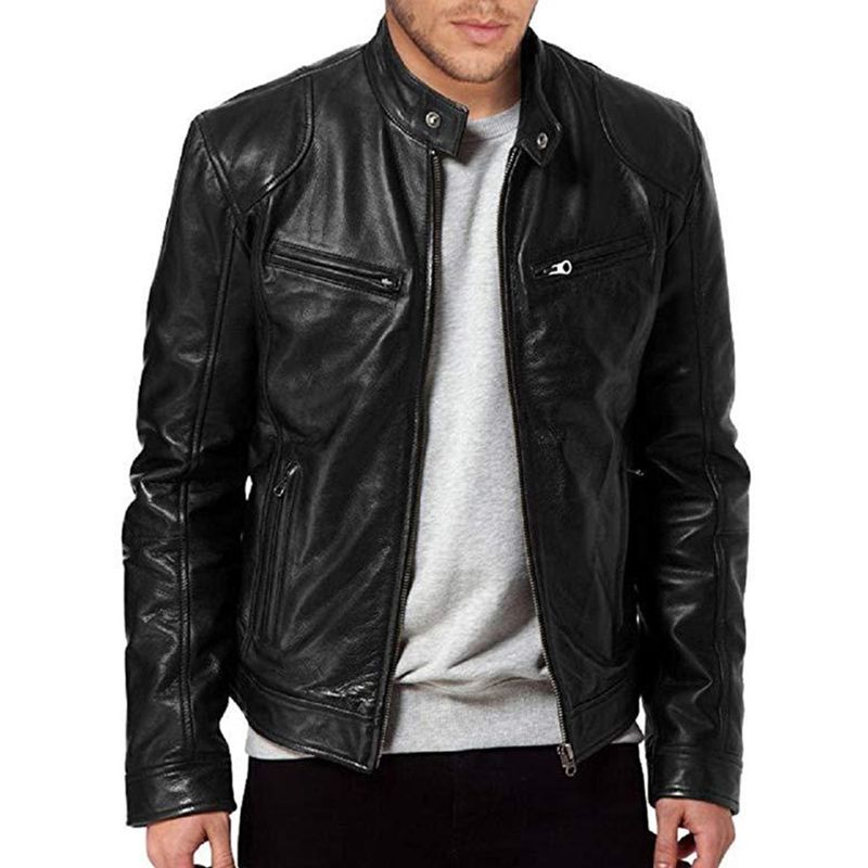 Leather Jacket Autumn Winter Temperament Locomotive