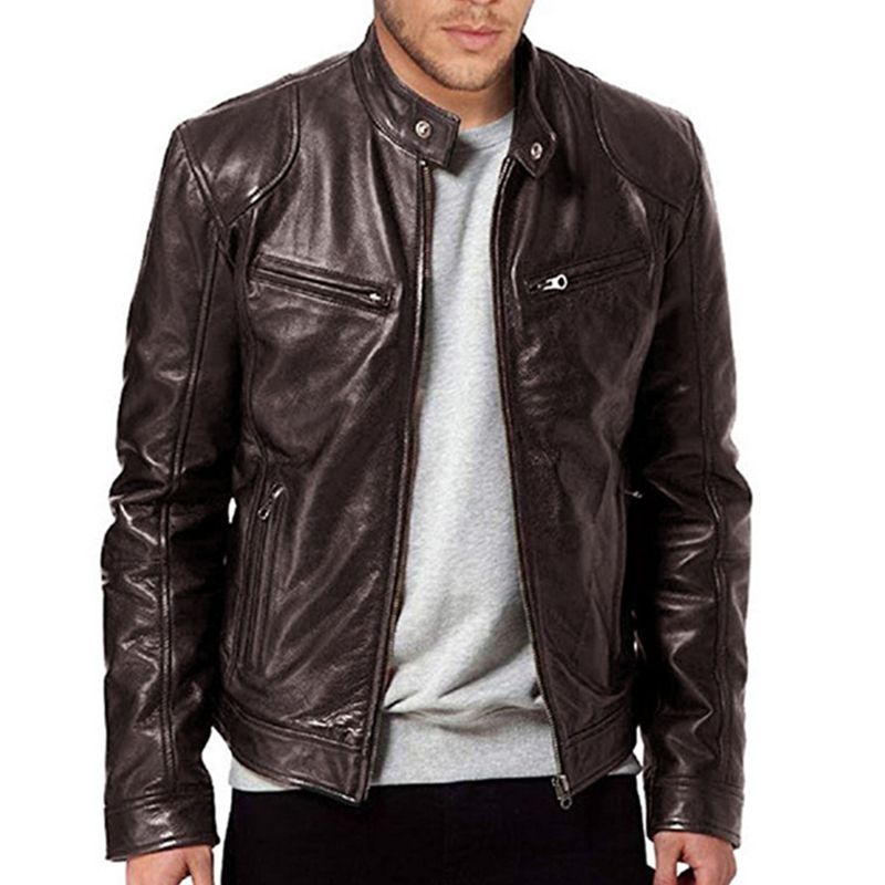 Leather Jacket Autumn Winter Temperament Locomotive