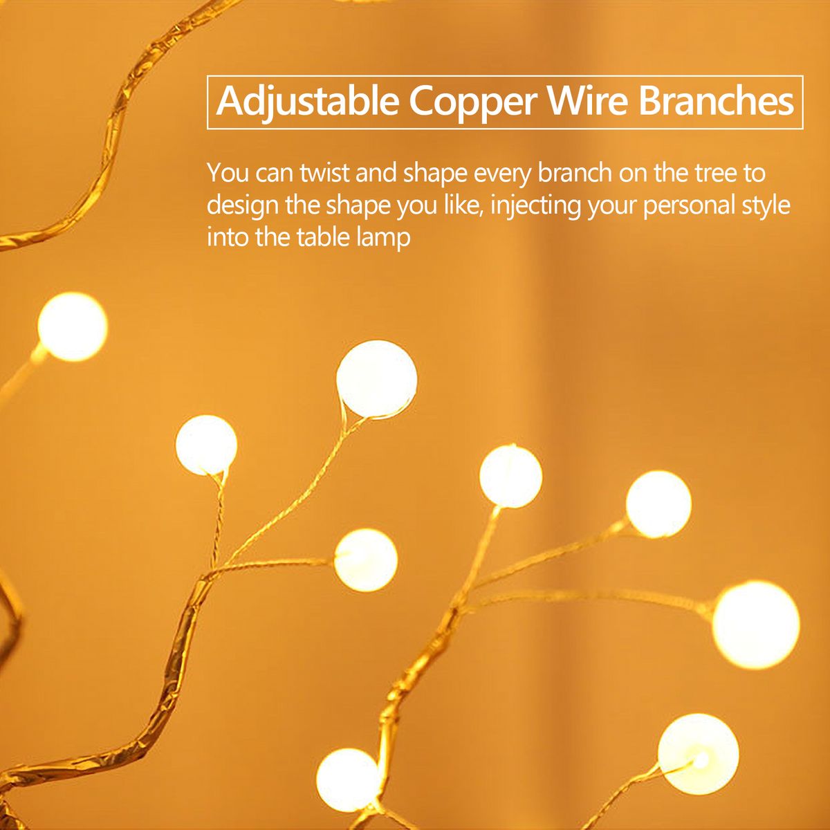 Tree Branches Lights 36 LEDs Indoor Desk Starry Tree Light