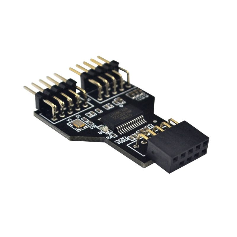 Motherboard USB 9Pin Interface Header Splitter 1 To 2 Extension Cable Adapter 9-Pin USB HUB USB 2.0 Connectors For RGB Bluetooth