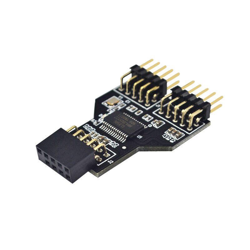 Motherboard USB 9Pin Interface Header Splitter 1 To 2 Extension Cable Adapter 9-Pin USB HUB USB 2.0 Connectors For RGB Bluetooth