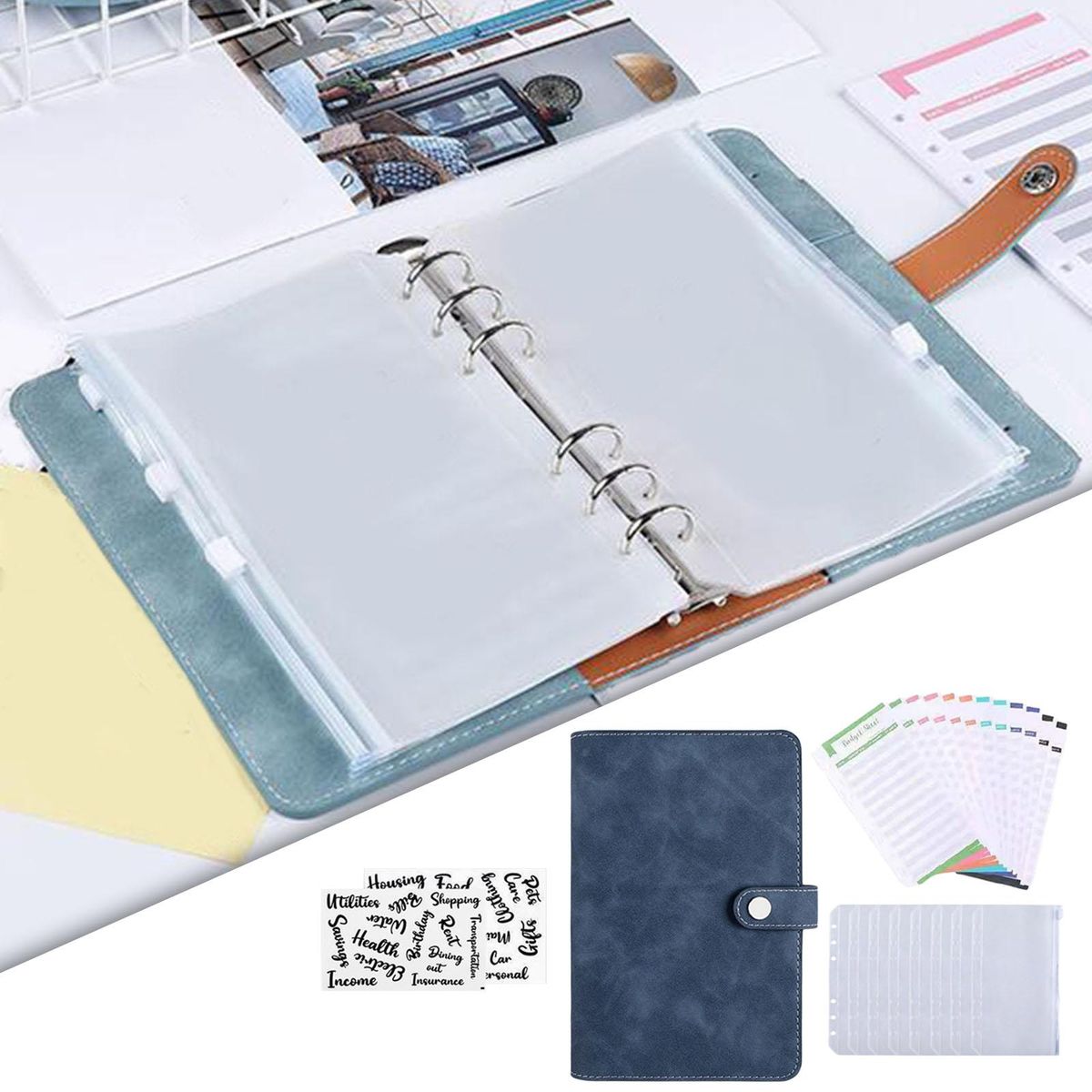 2xCoupon Organizer Lose Leaf Cash Binder For Budgeting