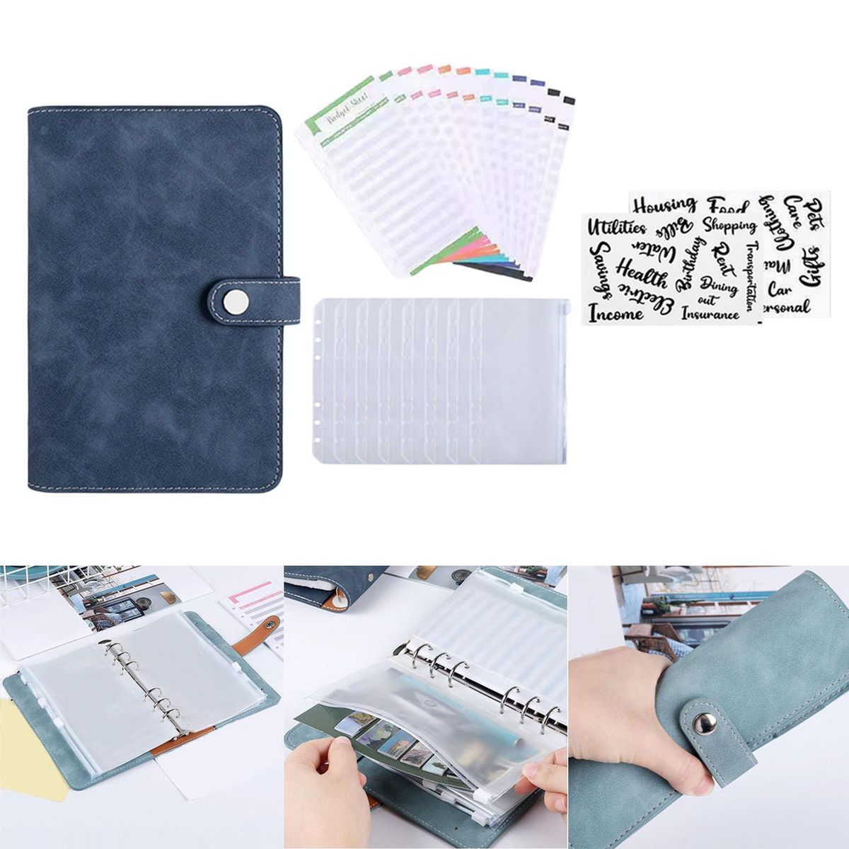 2xCoupon Organizer Lose Leaf Cash Binder For Budgeting