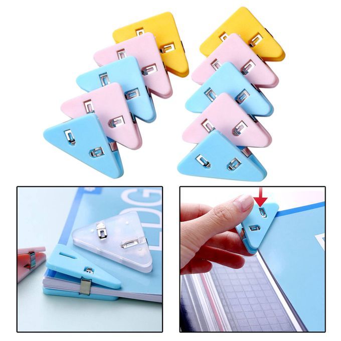 Foldback Letter Clips Plastic Paper Binder Grip Receipt Colorful