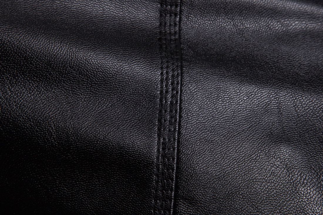 Men's Locomotive Leather Jacket PU Leather Jacket Plus Size-Black