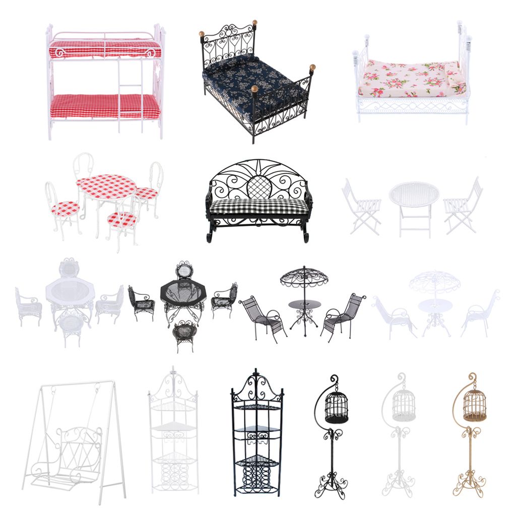 Bed 112th Bunk Fine Metal Bedroom With Dollhouse Furniture