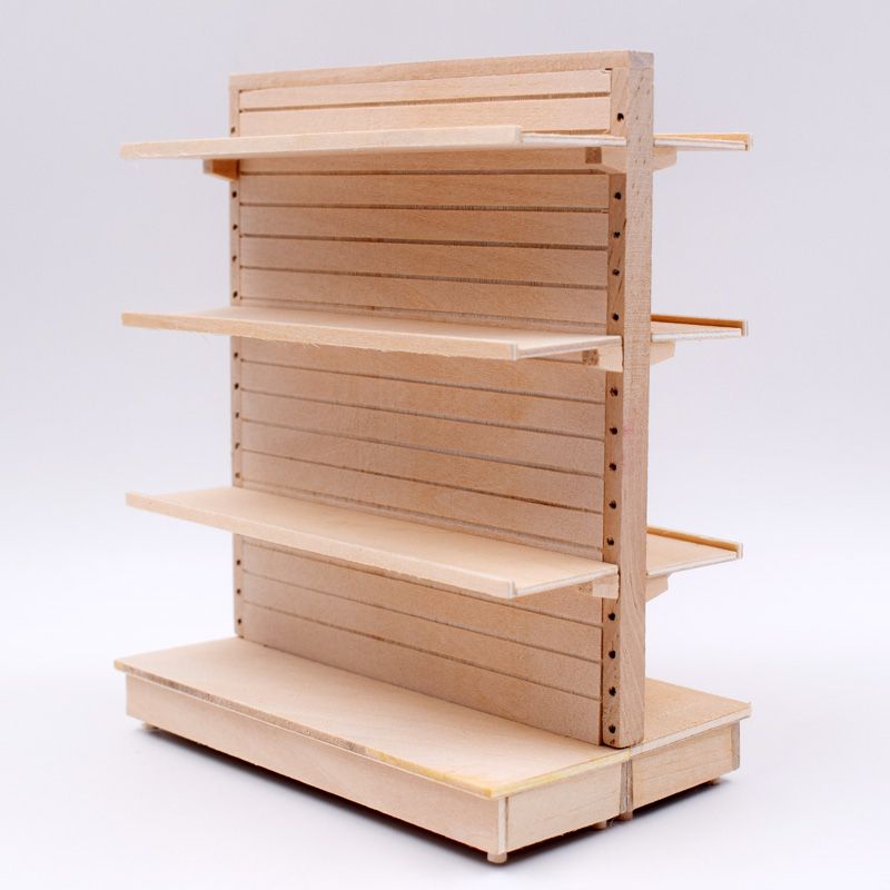 Wooden 1:12 Scale Dollhouse Miniature Supermarket Shelves