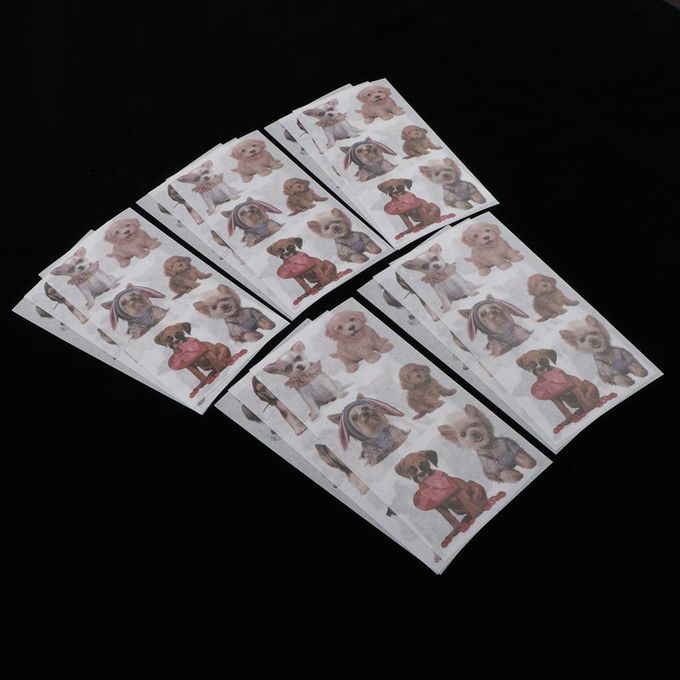 5 Sheets Leaves /Dogs/Food /City /Feather Sticker Washi Famous Dogs