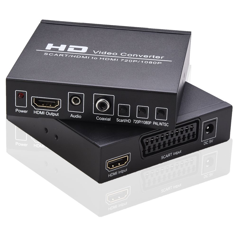 SCART/HD To HD Video Converter Support 720P/1080P Switch