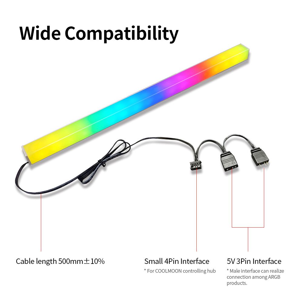 COOLMOON Magnetic ARGB LED Strip Dual Side Lighting Strip