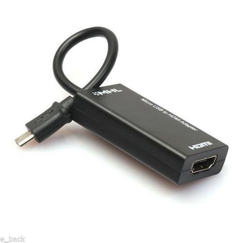 100%Genuine Original MHL To HDMI HD Converter MHL/Micro-USB To HDMI 1080p High Speed Adapter For Smartphones And Tablets Micro USB To HDMI, Fast Digital Conversion To HDMI(black, Cable Length 17-20cm)