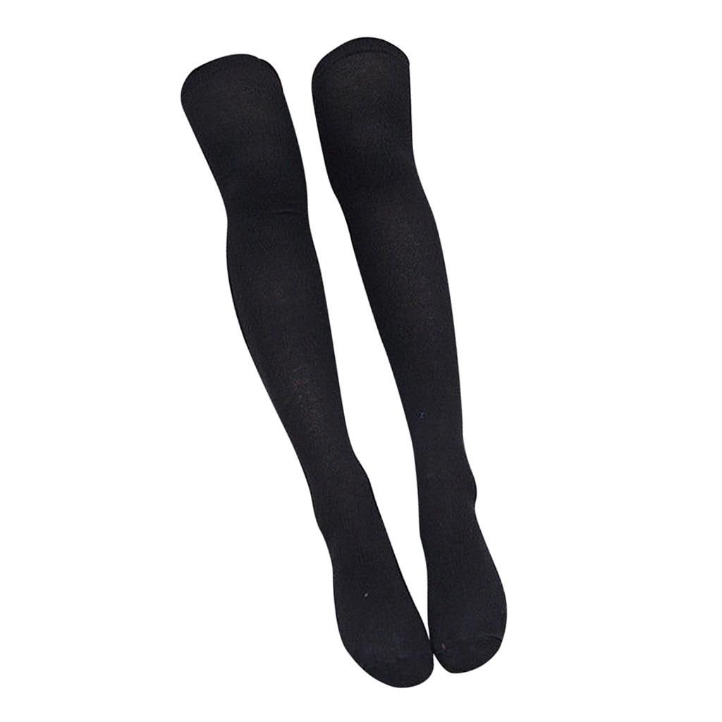 Women Girl Extra Long Thigh High Socks Stocking  Boots Winter  Black