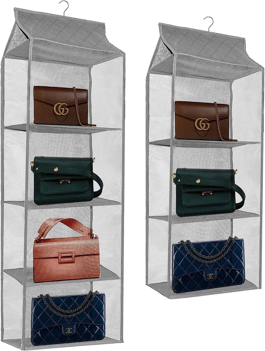 7 Pocket Foldable Hanging Handbags Purses Storage Organiser