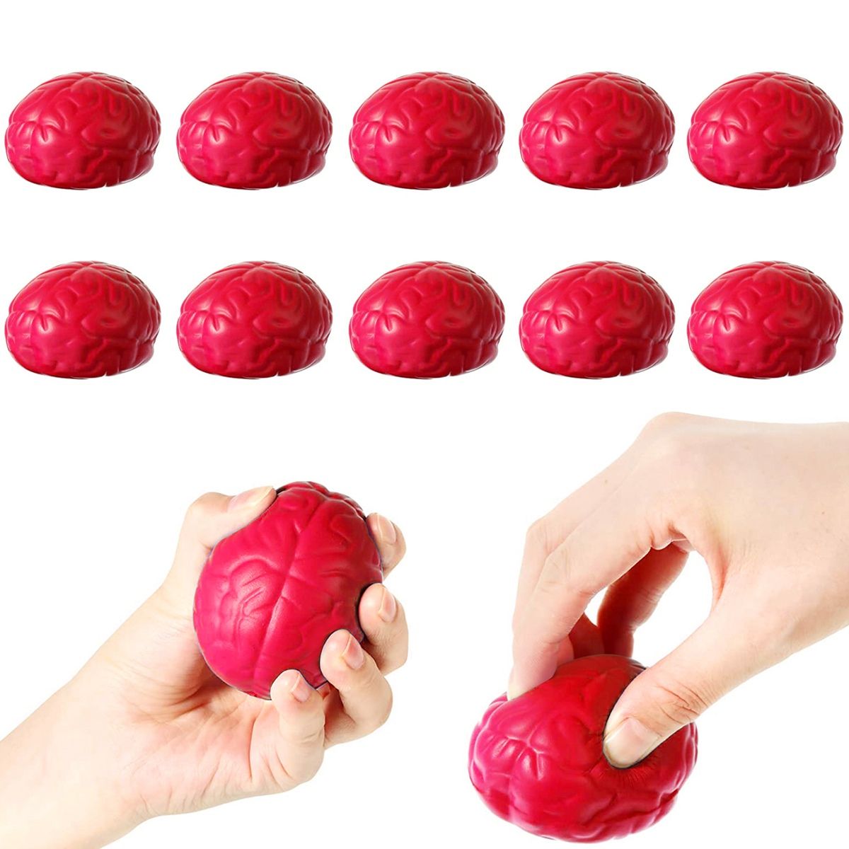 12 Pcs Brain Stress Ball Hand Muscle Exercise Pressure