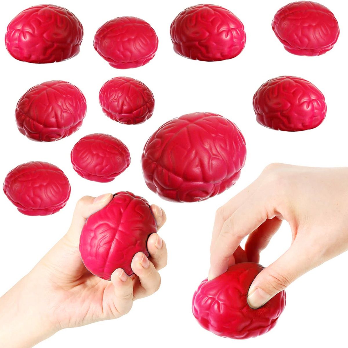 12 Pcs Brain Stress Ball Hand Muscle Exercise Pressure