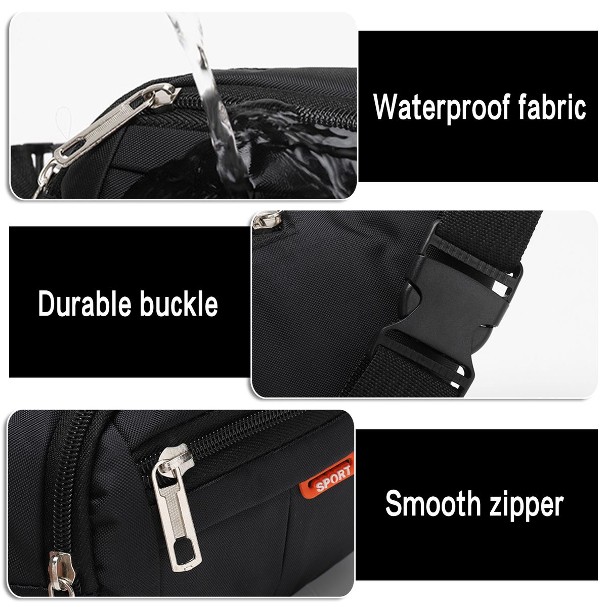 Unisex Fanny Pack Waterproof Large Capacity Adjustable