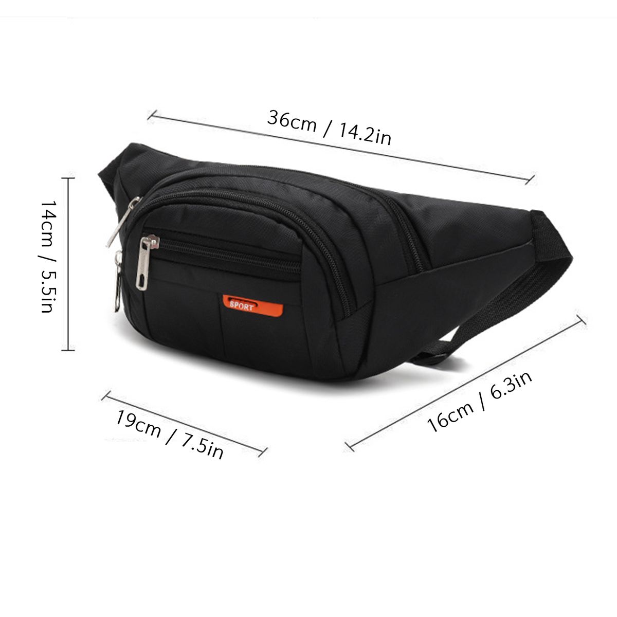 Unisex Fanny Pack Waterproof Large Capacity Adjustable