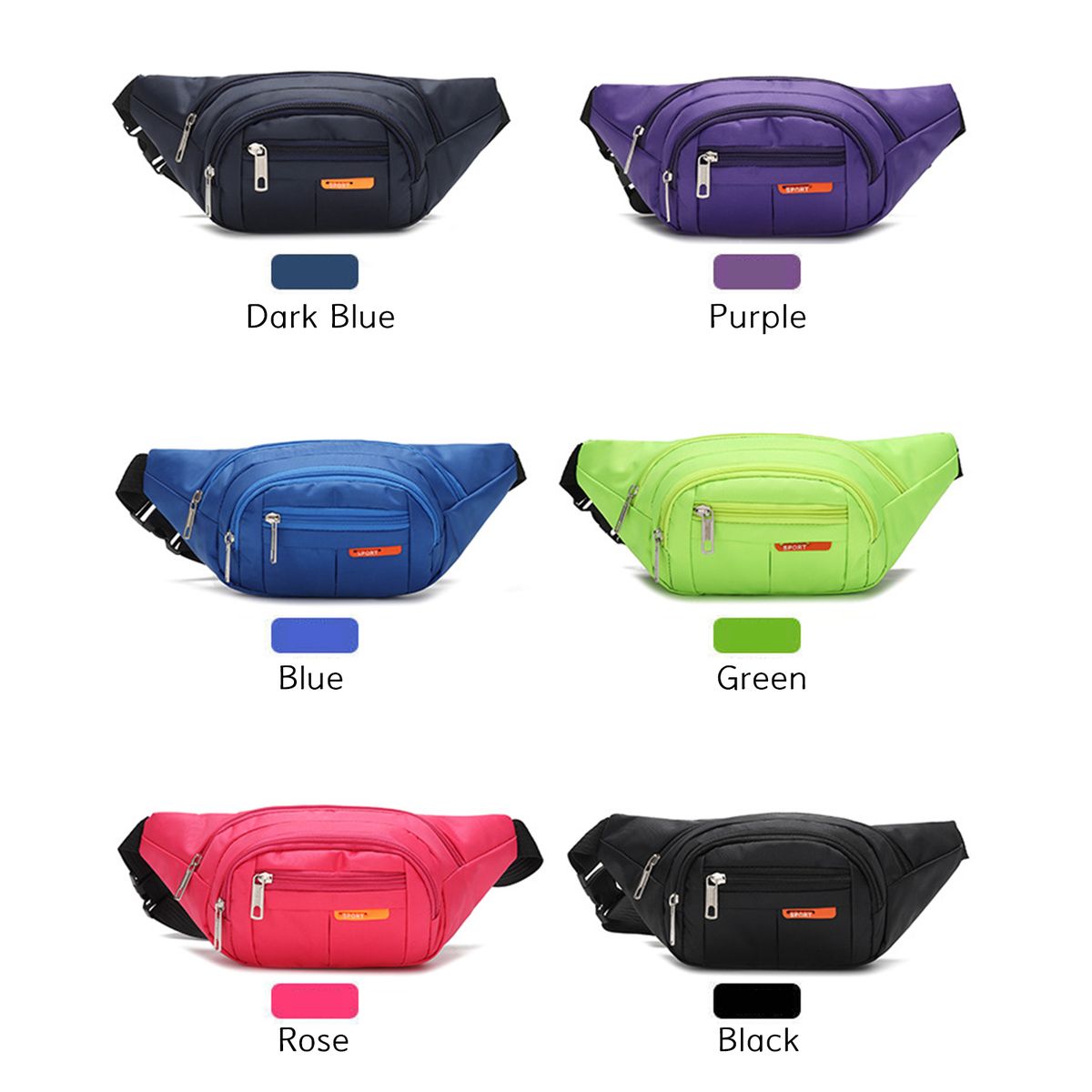 Unisex Fanny Pack Waterproof Large Capacity Adjustable