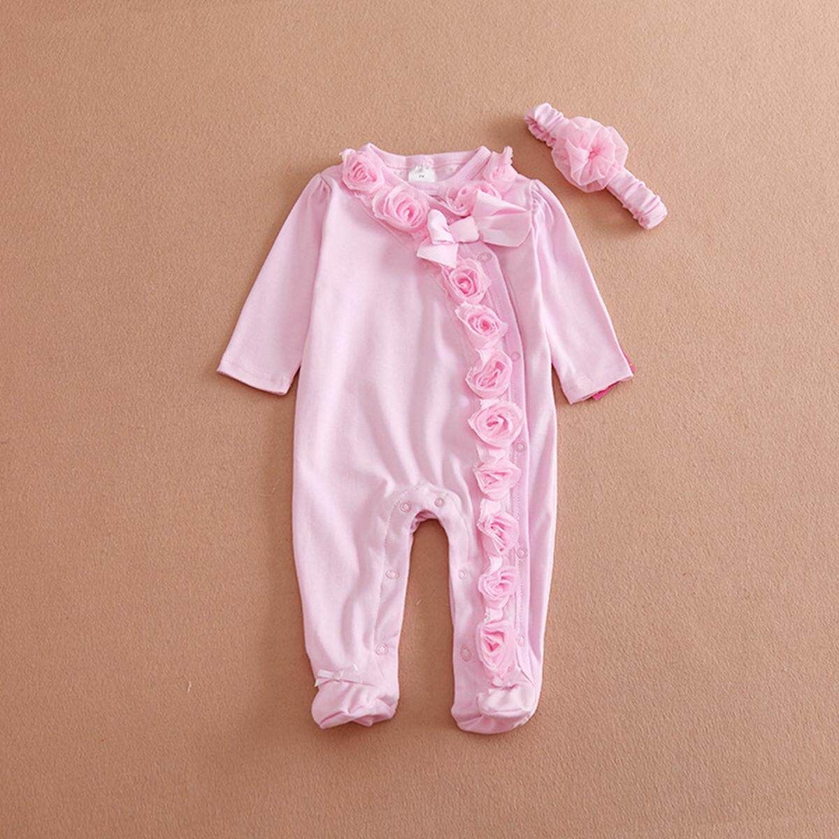 Pink Girl Doll Clothes Headdress Coat Set For 22'' Handmade Lifelike Reborn Baby