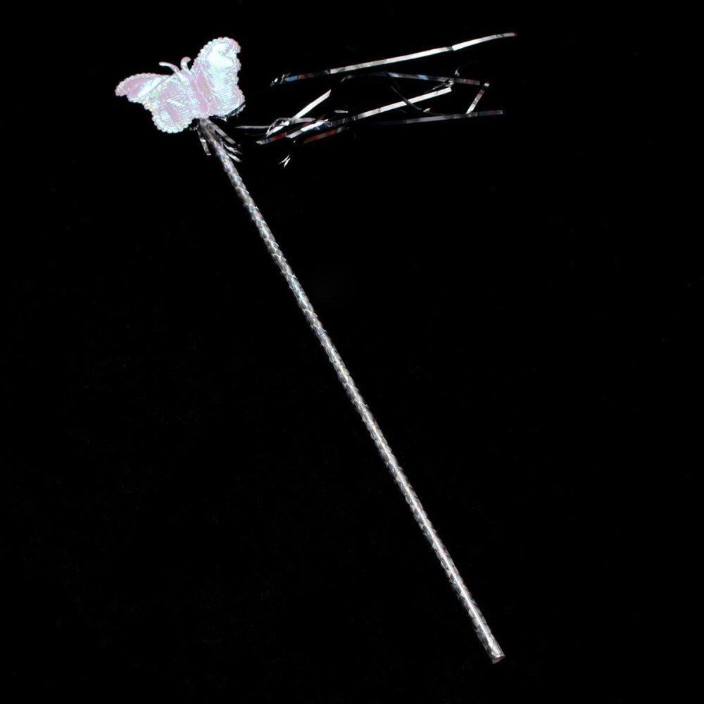 4Pcs/Set Fairy Princess Butterfly Party Costume Wings Wand Headband Skirt Dress White White