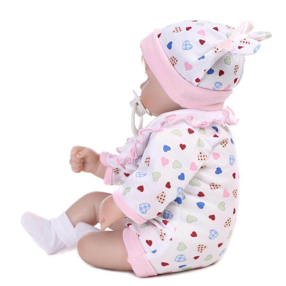 17'' Handmade Cotton Reborn Newborn Baby Girl Doll+Clothes