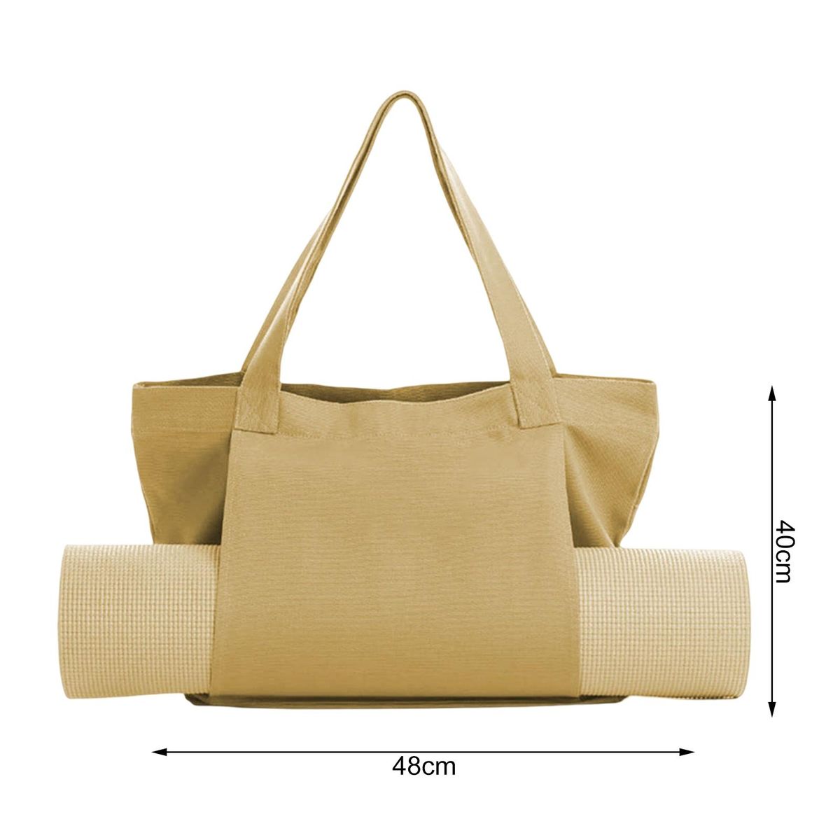 Gym Bag Portable Yoga Mat Storage Bag Apricot