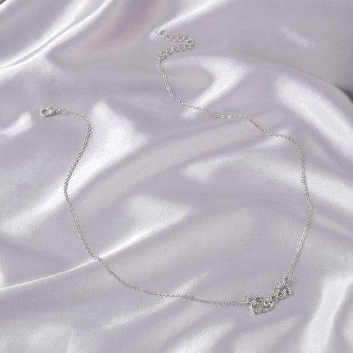 Queen Letter Pendant Clavicle Necklace - Silver