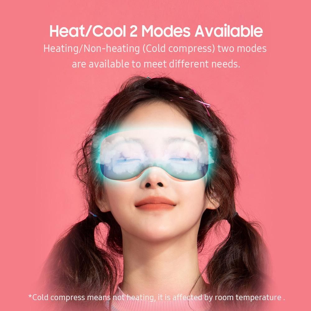 Hipee Smart Steam Eye Mask Portable Rechargeable Eye Heat Mask Eye Mask with Warm/Cool Modes for Relax and Reduce Eye Strain Dark Circles Eye Bags Dry Eye Improve Sleep
