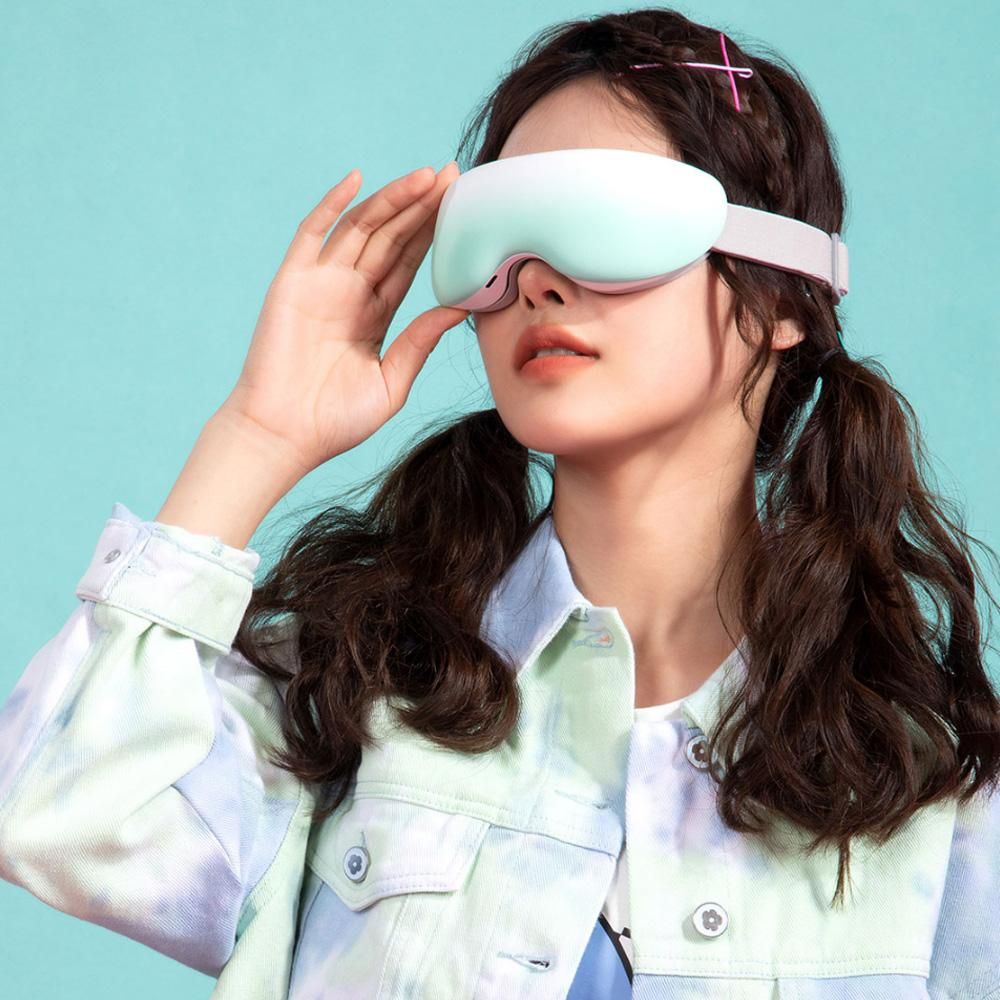 Hipee Smart Steam Eye Mask Portable Rechargeable Eye Heat Mask Eye Mask with Warm/Cool Modes for Relax and Reduce Eye Strain Dark Circles Eye Bags Dry Eye Improve Sleep