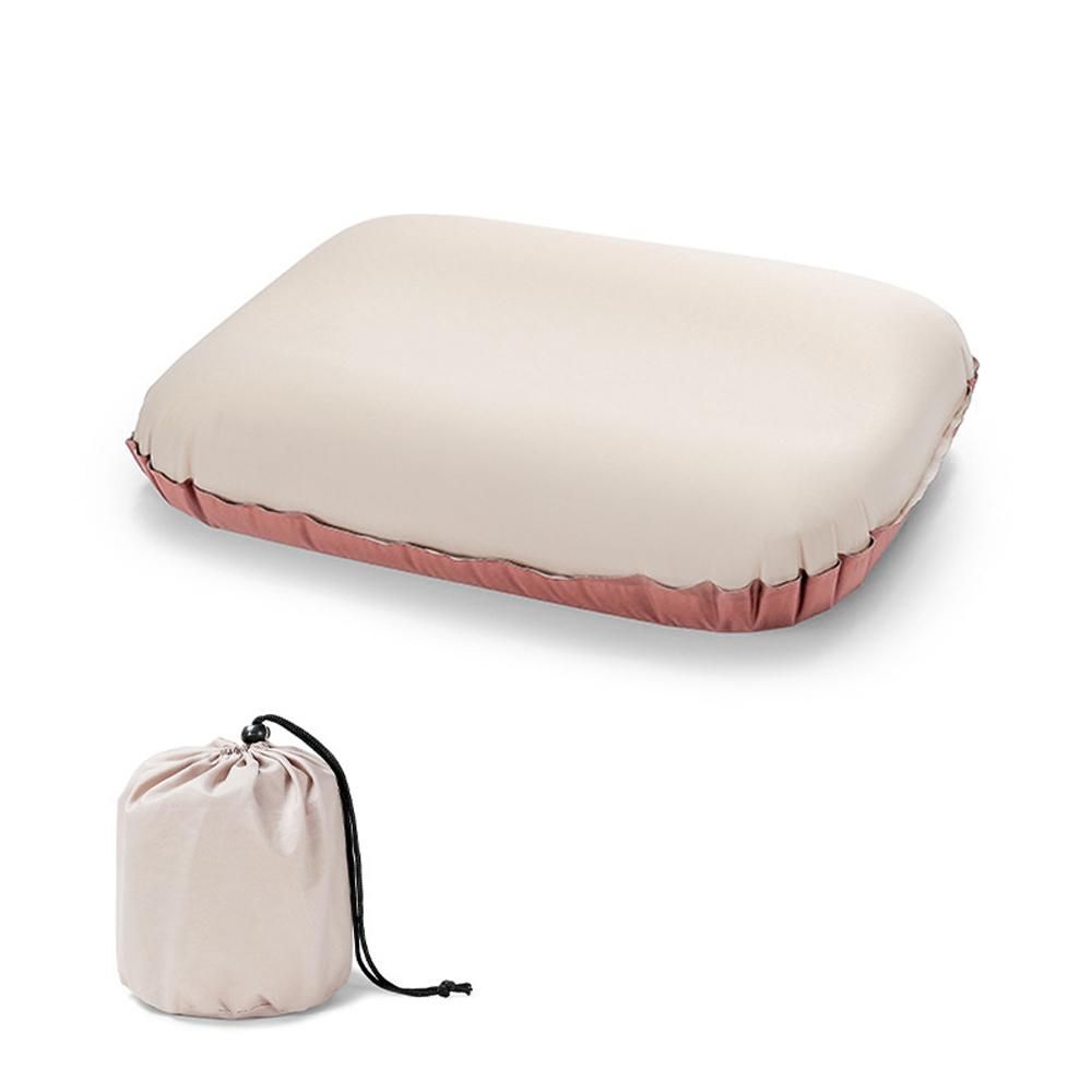 Outdoor Camping Pillow 3D Sponge Inflatable Pillow Ultralight Portable Home Office Sleeping Pillow Travel Air Pillow Automatic Inflation Neck Pillow