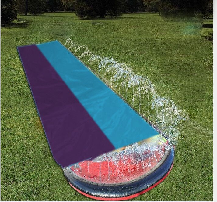 15.75FT Inflatable Water Slide Double Racer Pool Kids Summer Park Play Outdoor