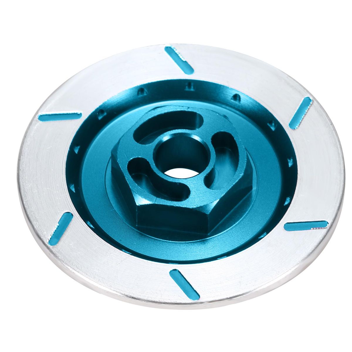 4PCS Simulation Aluminium Alloy Brake Plate Brake Discs 12mm Wheel Hex Compatible with Traxxas HSP 94123 94122 D4 CS 1/10 RC Car