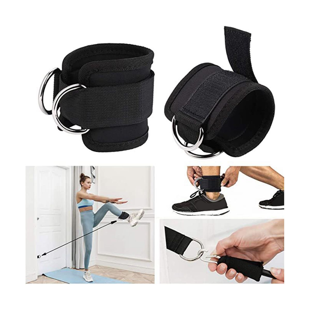 Ankle Strap for Cable Machines,Padded Ankle Kickb