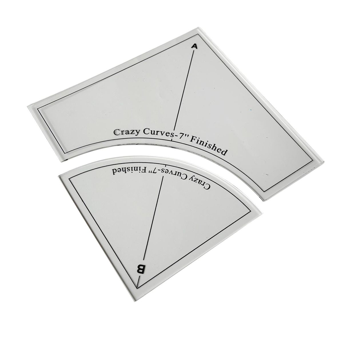 Acrylic Quilting Template DIY Tool Kit Quilt Stencil Ruler 7 Inch 2pcs