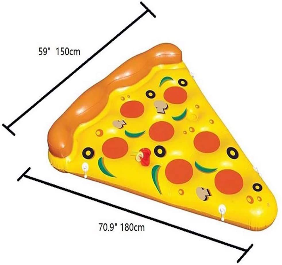 Inflable Pool Float,71''x59'',Giant Pizza Slice Pool Float Beach Floaty Party Toys