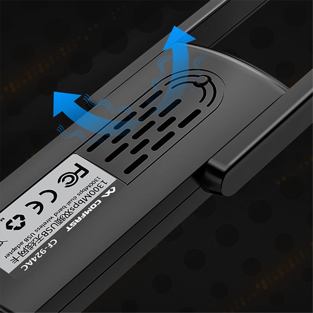 5GHZ 2.4Ghz 1300Mbps USB3.0 Wifi Adapter Dual Band For PC