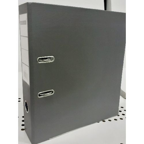 5 PCS BOX FILE A4 GRAY (CARDBOARD COVERED WITH COLOURED PVC)