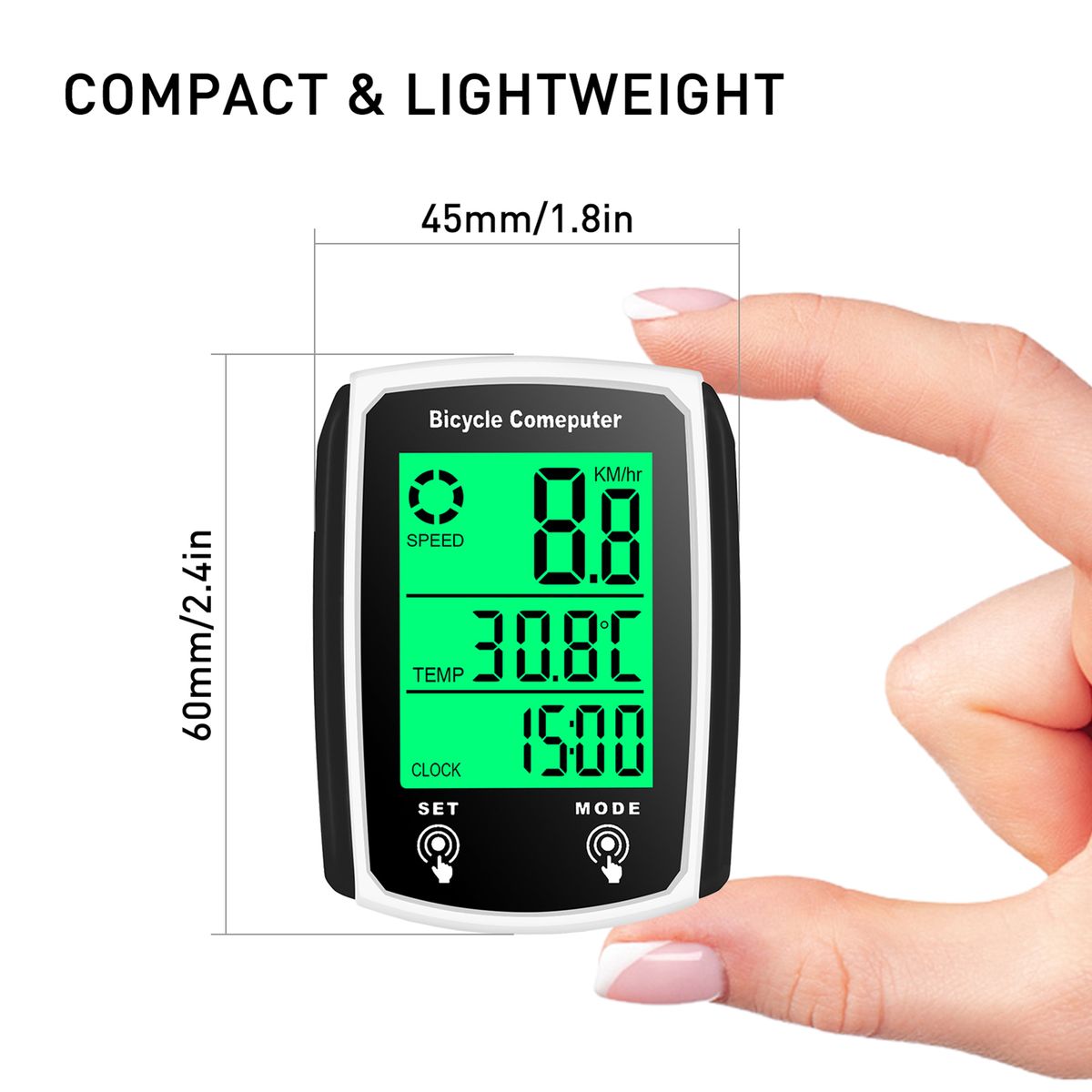 Wired Bike Computer 19 Functions Touch Bike Speedometer