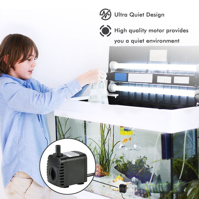 600L/H 8W Submersible Water Pump For Aquarium Tabletop