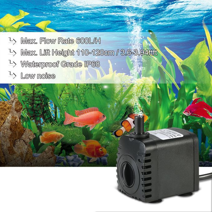 600L/H 8W Submersible Water Pump For Aquarium Tabletop